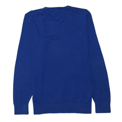 Tommy Hilfiger Men's Blue Cotton Crew Neck Pullover Jumper M