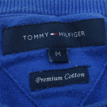 Tommy Hilfiger Men's Blue Cotton Crew Neck Pullover Jumper M