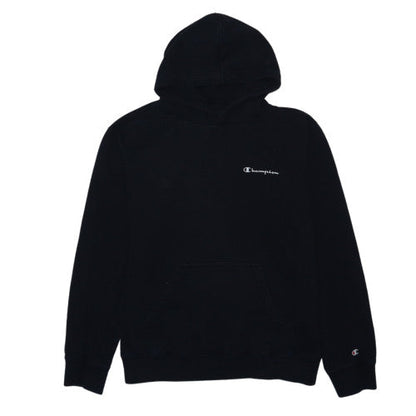 Champion Men's Black Pullover Hoodie Medium Fleece Logo Sweatshirt