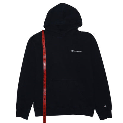 Champion Men's Black Pullover Hoodie Medium Fleece Logo Sweatshirt