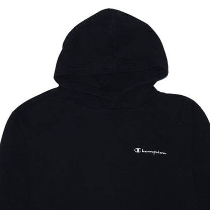 Champion Men's Black Pullover Hoodie Medium Fleece Logo Sweatshirt