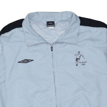 Umbro Men’s Blue Track Sports Jacket L Football Zip Top