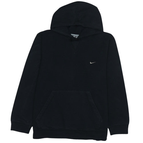 Nike Men's Black Pullover Hoodie Size M Fleece Logo Sweatshirt