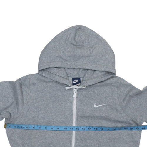 Nike Men's Grey Full Zip Hoodie XL Cotton Blend