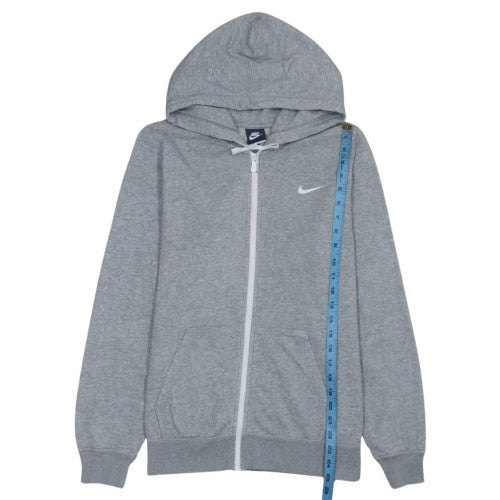 Nike Men's Grey Full Zip Hoodie XL Cotton Blend