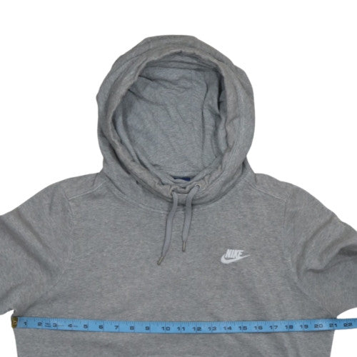 Nike Womens Grey Pullover Hoodie M Cotton Blend Casual