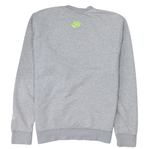 Nike Men's Grey Small Logo Pullover Sweatshirt - Size S