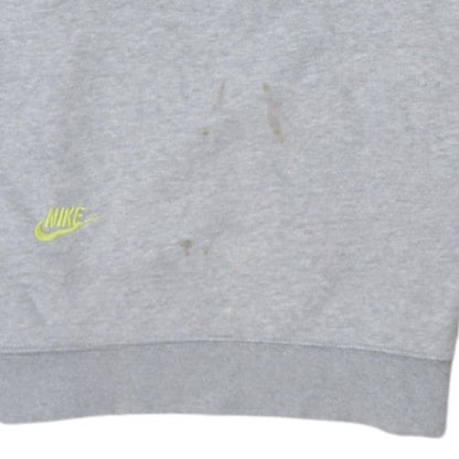 Nike Men's Grey Small Logo Pullover Sweatshirt - Size S