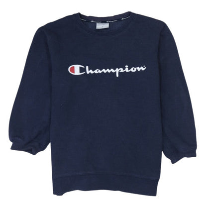 Champion Men's Blue Logo Pullover Sweatshirt Size M