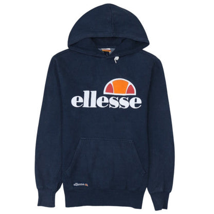 Ellesse Men Blue Pullover Hoodie S Fleece Logo Sportswear