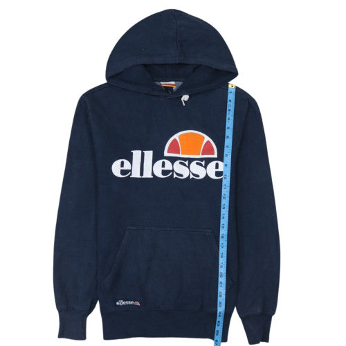 Ellesse Men Blue Pullover Hoodie S Fleece Logo Sportswear
