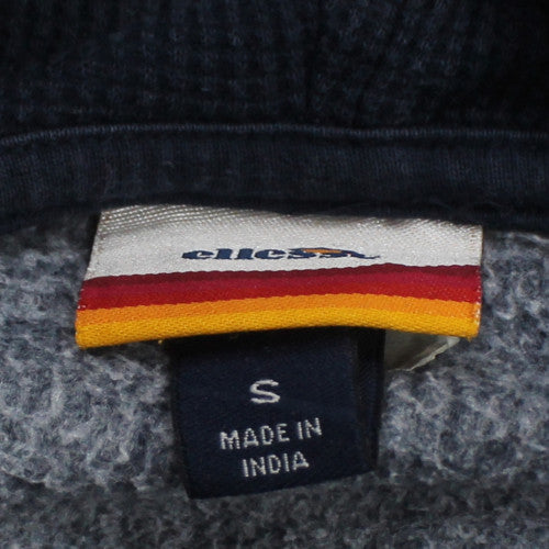 Ellesse Men Blue Pullover Hoodie S Fleece Logo Sportswear