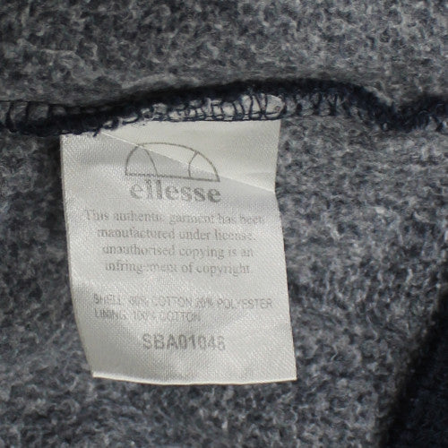 Ellesse Men Blue Pullover Hoodie S Fleece Logo Sportswear