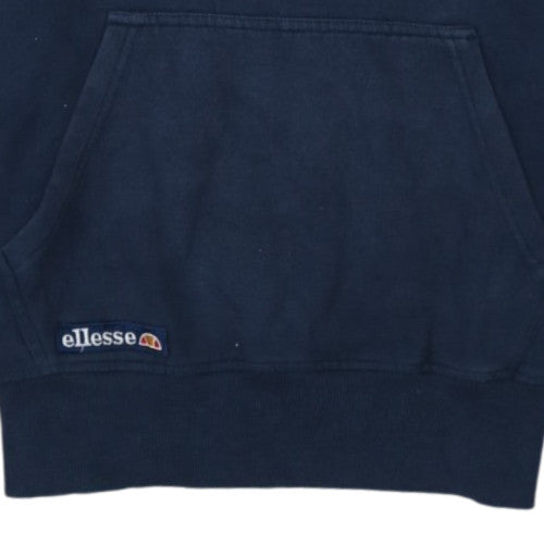Ellesse Men Blue Pullover Hoodie S Fleece Logo Sportswear