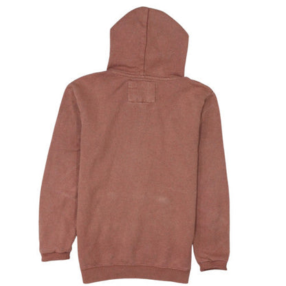 Quiksilver Boys Brown Pullover Hoodie Size 14 L Cotton Blend Logo Sweatshirt