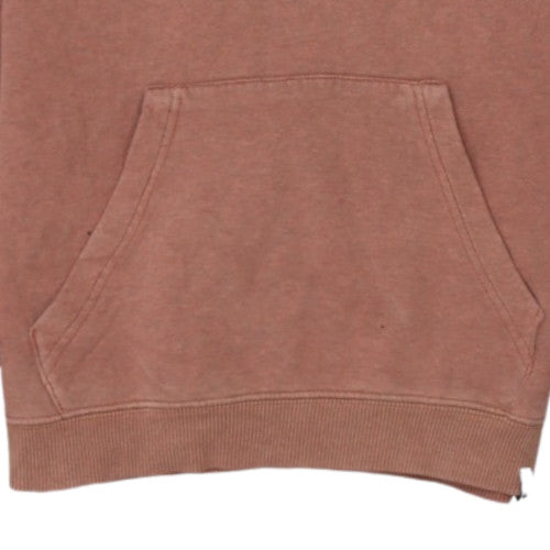 Quiksilver Boys Brown Pullover Hoodie Size 14 L Cotton Blend Logo Sweatshirt