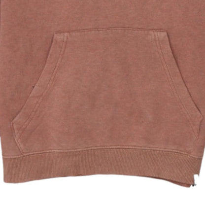 Quiksilver Boys Brown Pullover Hoodie Size 14 L Cotton Blend Logo Sweatshirt