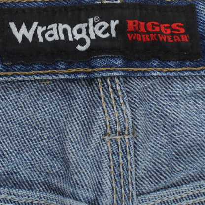 Wrangler Riggs Workwear Blue Men's 38x32 Straight Fit Denim Jeans