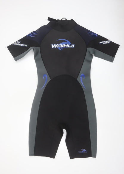 Waihui Men's Black & Grey Short Sleeve Wetsuit Large Neoprene