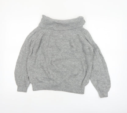 Next Women Grey L Roll Neck Knit Pullover Jumper