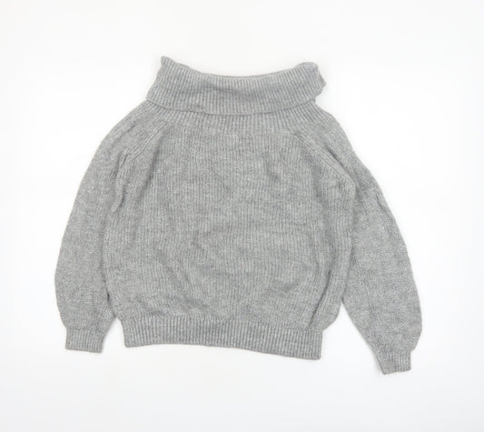 Next Women Grey L Roll Neck Knit Pullover Jumper