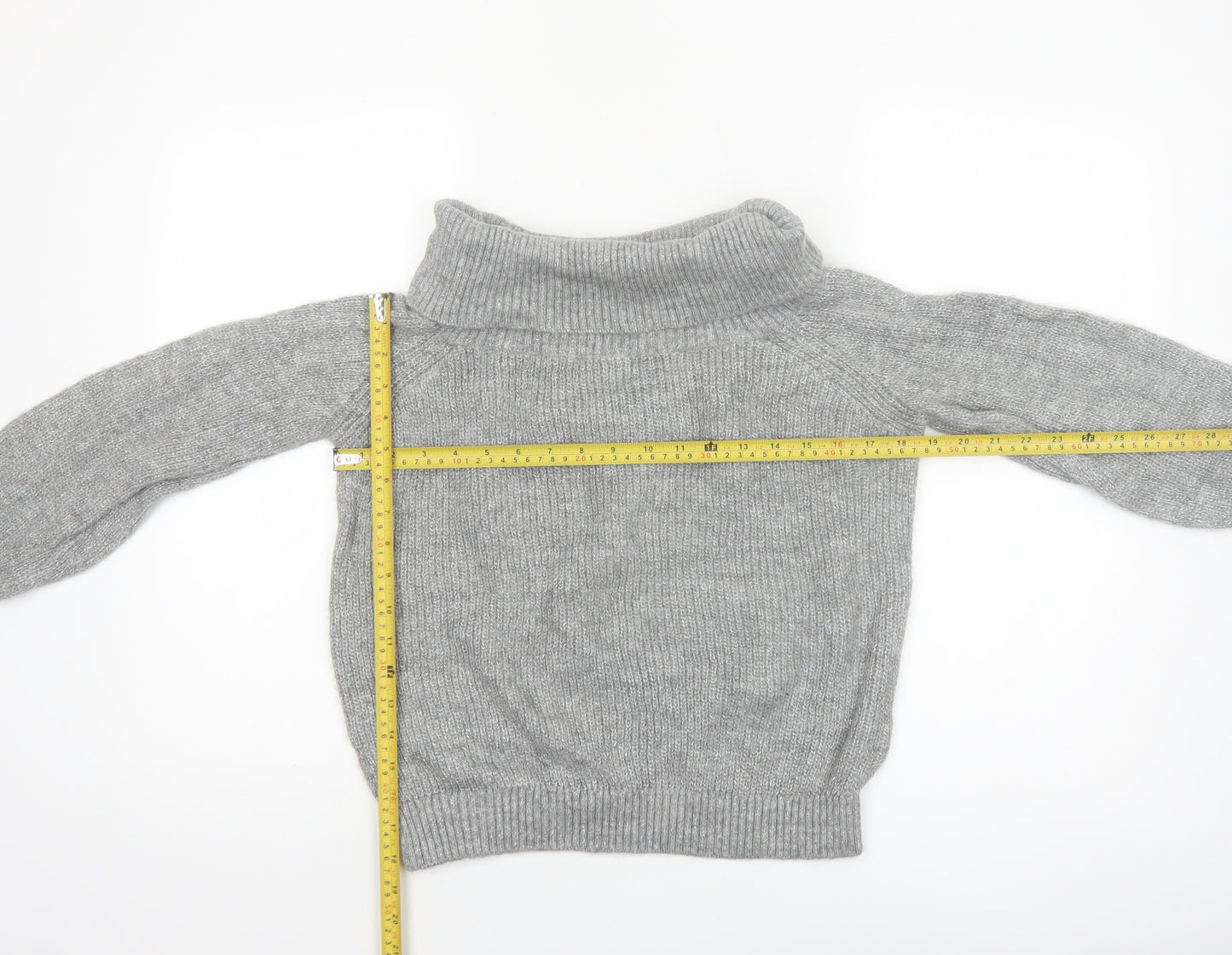 Next Women Grey L Roll Neck Knit Pullover Jumper