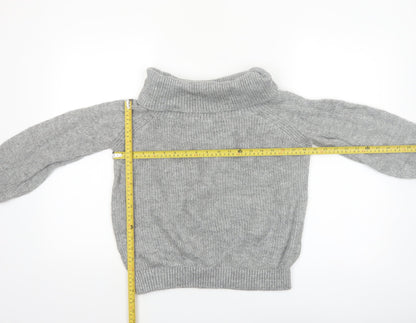 Next Women Grey L Roll Neck Knit Pullover Jumper