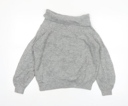 Next Women Grey L Roll Neck Knit Pullover Jumper