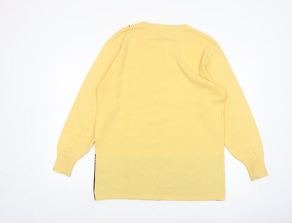 Privilege Australia Women’s Yellow Black Bow Knit Jumper Size M