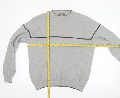International Waters Men's Grey Cotton Pullover Jumper M