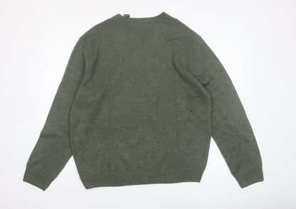 Chaps Men's Green XL Cotton Blend Crew Neck Pullover Jumper