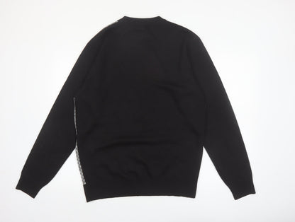 Cambridge Classics Men's Grey Geometric Knit Pullover Jumper L