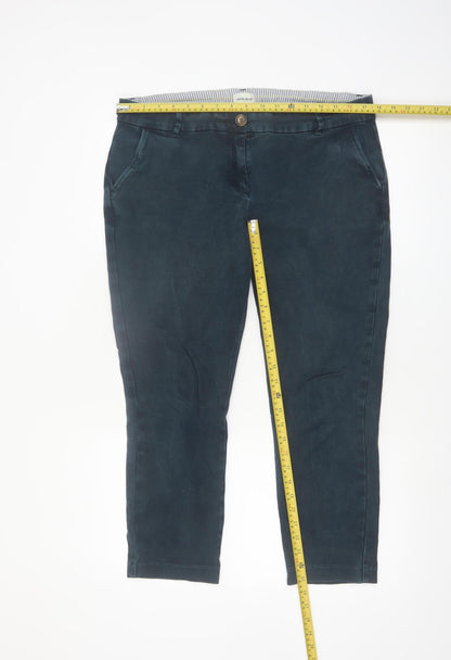 White Stuff Women's Blue Chino Trousers Size 14 Regular