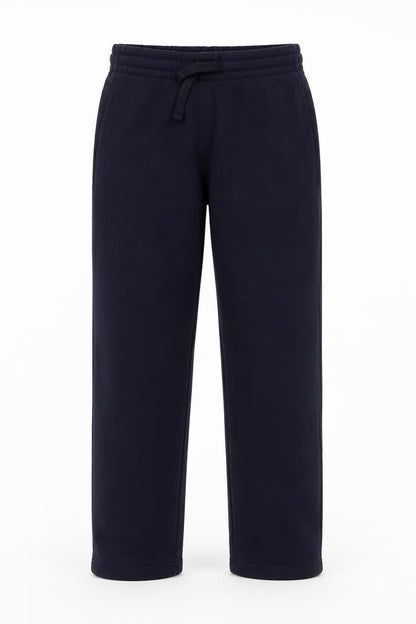 EASY Men Black Small Fleece Sweatpants Regular Fit Casual Trousers