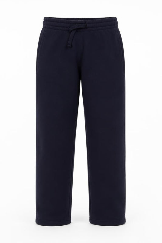 EASY Men Black Small Fleece Sweatpants Regular Fit Casual Trousers