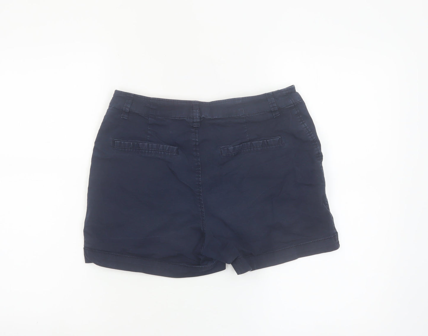 H&M Women’s Blue Chino Shorts Size 10 Cotton Blend Casual