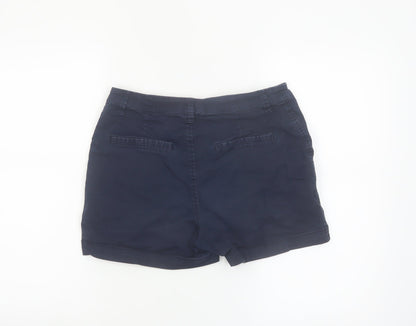 H&M Women’s Blue Chino Shorts Size 10 Cotton Blend Casual