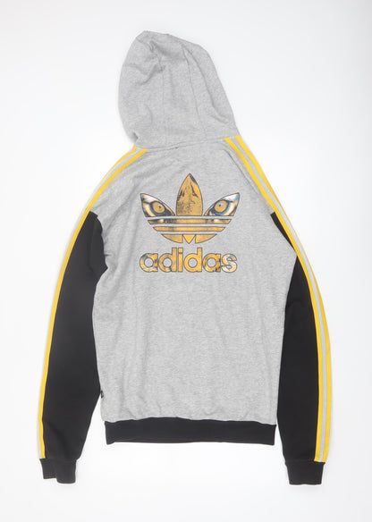 Adidas Women’s Grey Black Hoodie Rita Ora Medium Graphic Stars Pullover