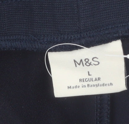 Marks and Spencer Men’s Blue Jogger Trousers L Regular Fit