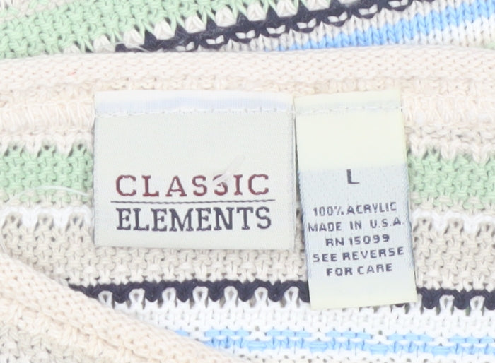 Classic Elements Women's Multicoloured L Knit Pullover Jumper