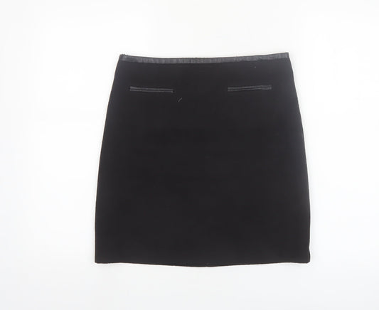 Marks and Spencer Women's Black Size 8 Wool Blend Pencil Skirt