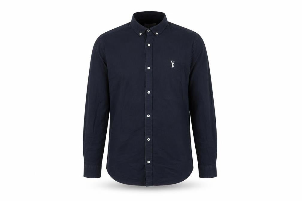 Next Men's Blue Slim Fit Long Sleeve Button-Up Shirt M