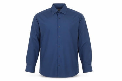 Jack Reid Mens Blue 16.5in Regular Fit Long Sleeve Button-Up Shirt