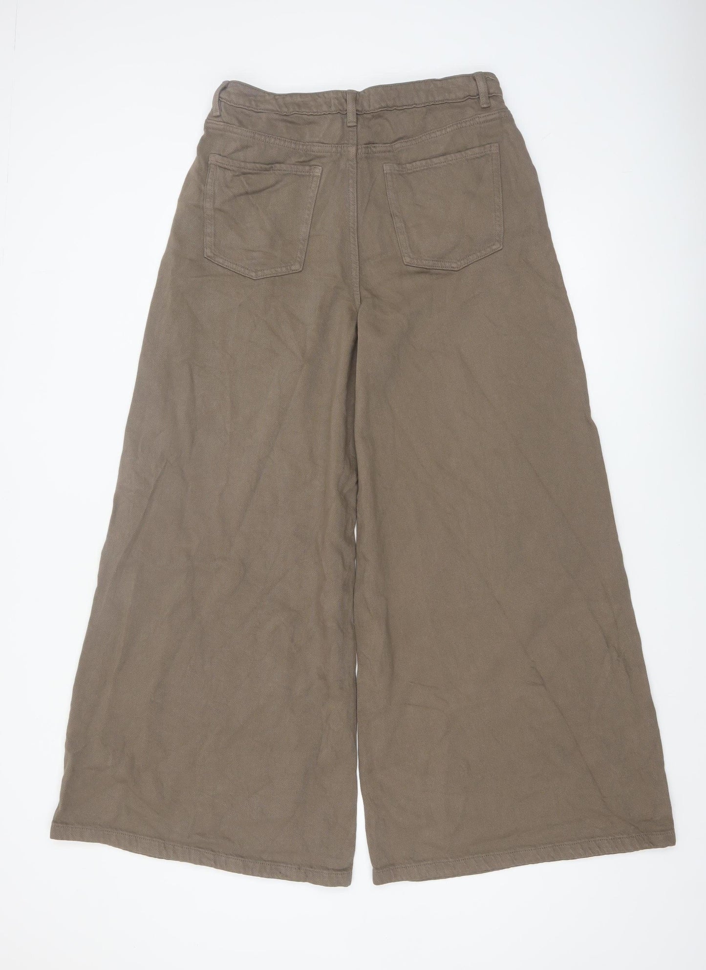 Marks and Spencer Women’s Brown Wide-Leg Regular Fit Jeans Size 12