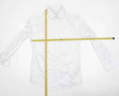 Marks and Spencer Men's White Slim Fit Pure Cotton Dress Shirt 15.5in