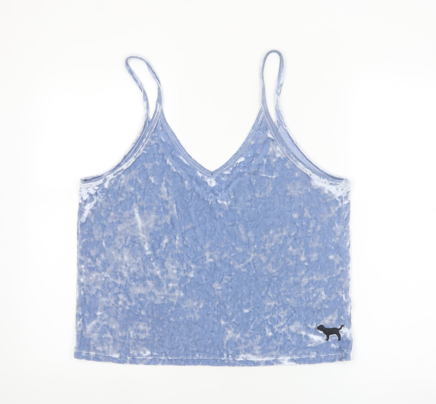 PINK Women’s Blue Velvet Camisole Tank Top L