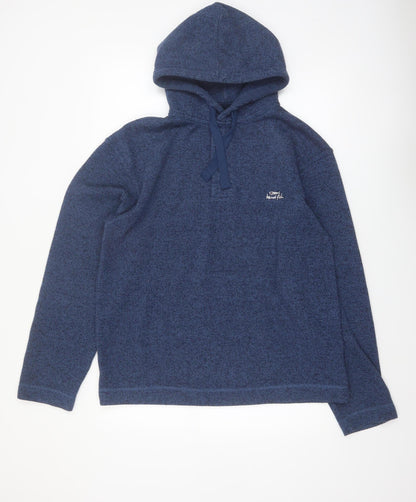 Weird Fish Men's Blue Pullover Fleece Hoodie M Regular Fit