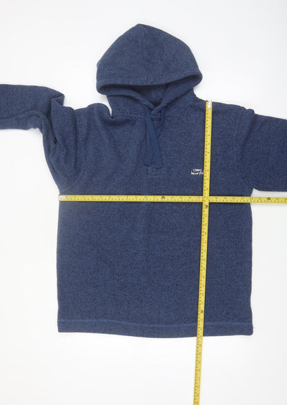 Weird Fish Men's Blue Pullover Fleece Hoodie M Regular Fit
