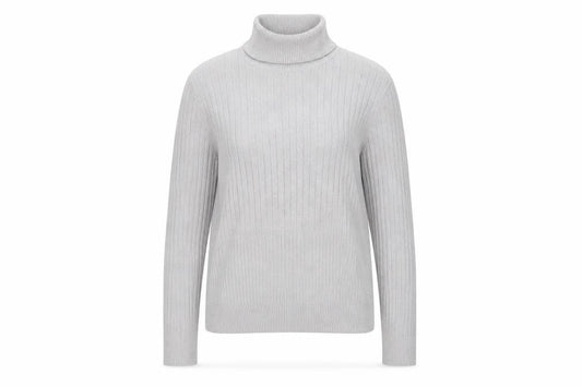 Worthington Womens Grey Roll Neck Knit Jumper Size L