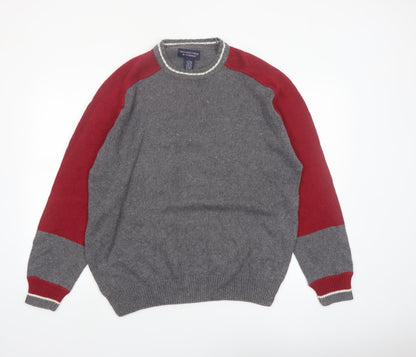 Roundtree & Yorke Men's Grey Pullover Jumper Size L Crew Neck Knit